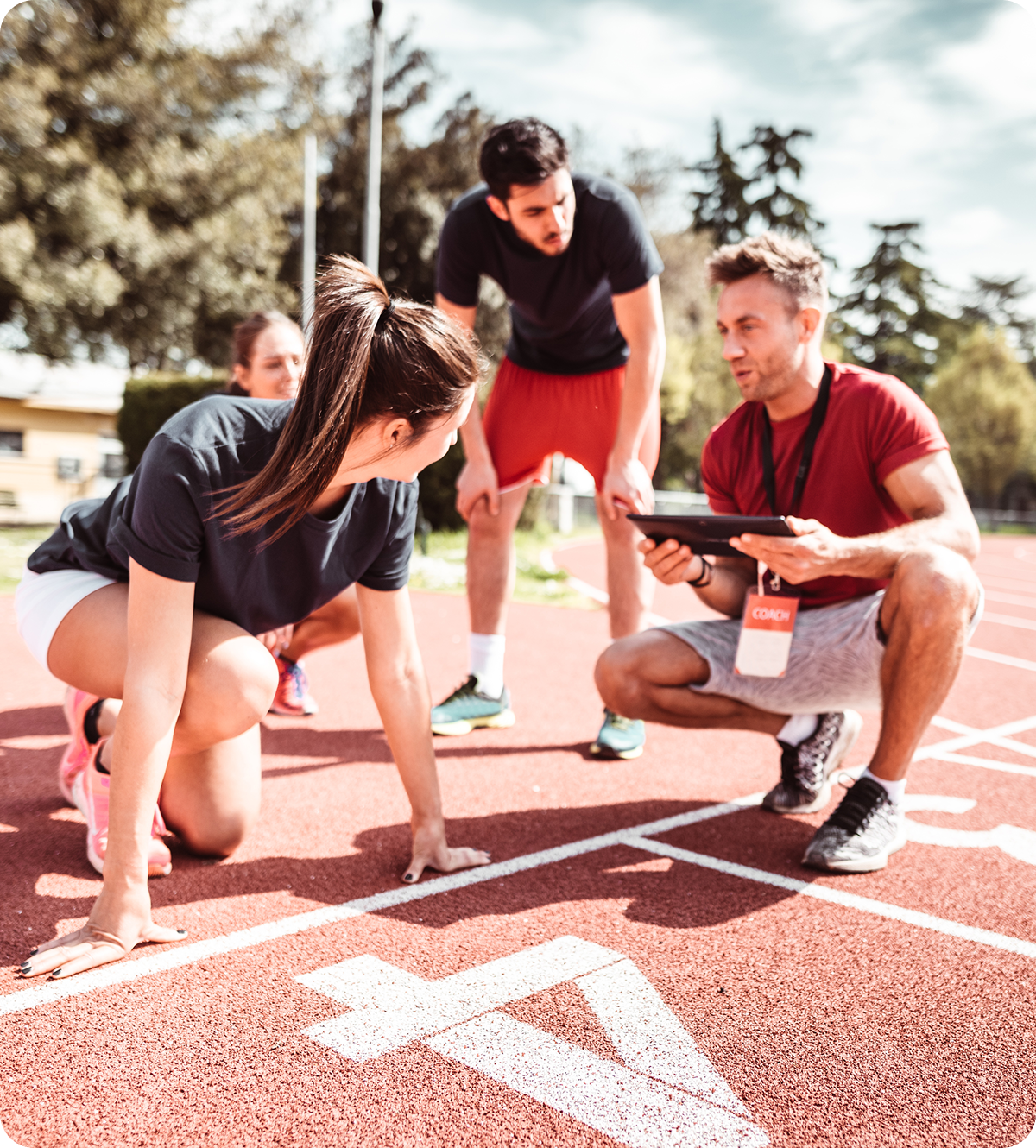 Runners preparing for race guidance