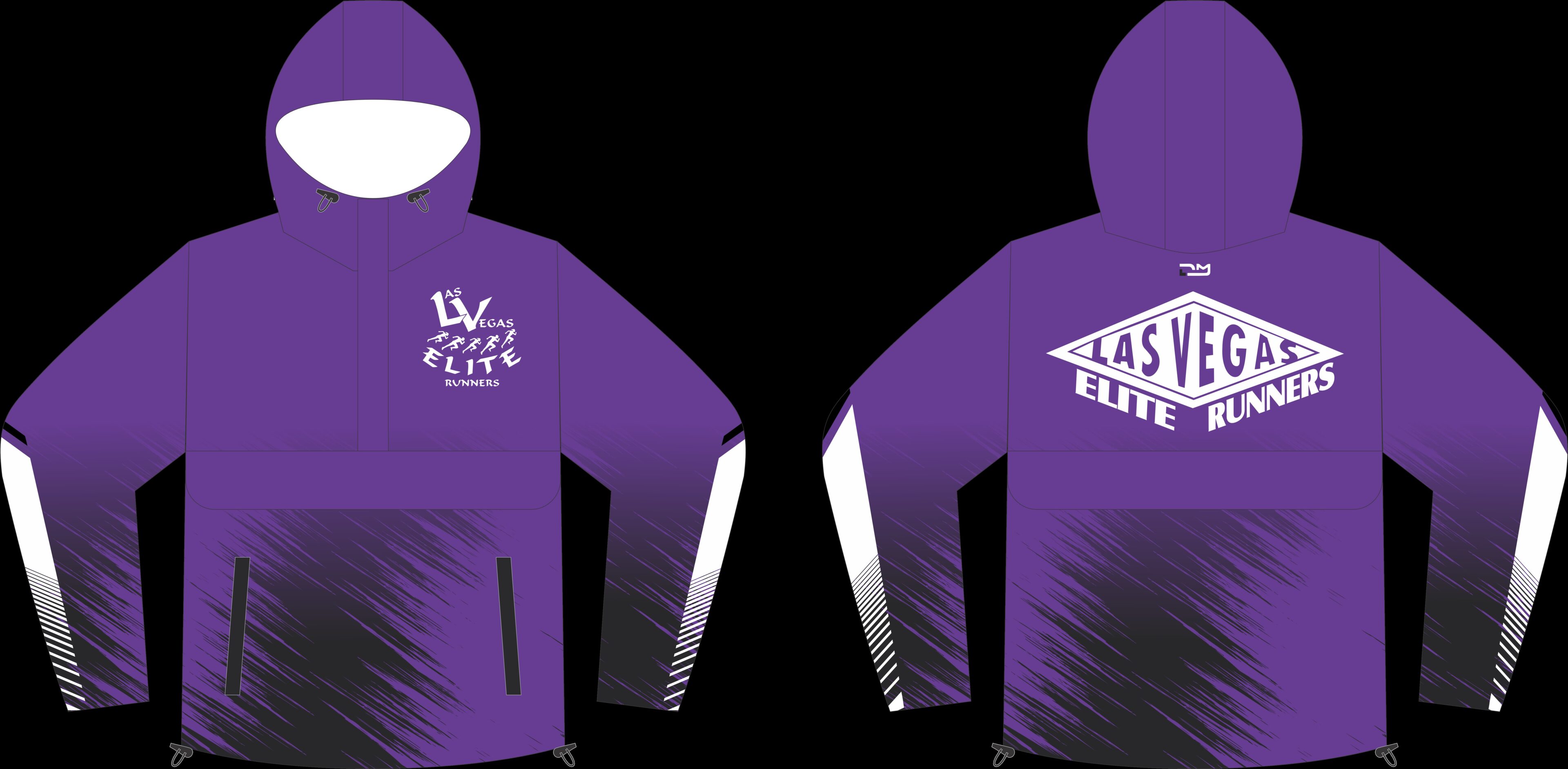 Las Vegas Elite Runners purple hooded jacket