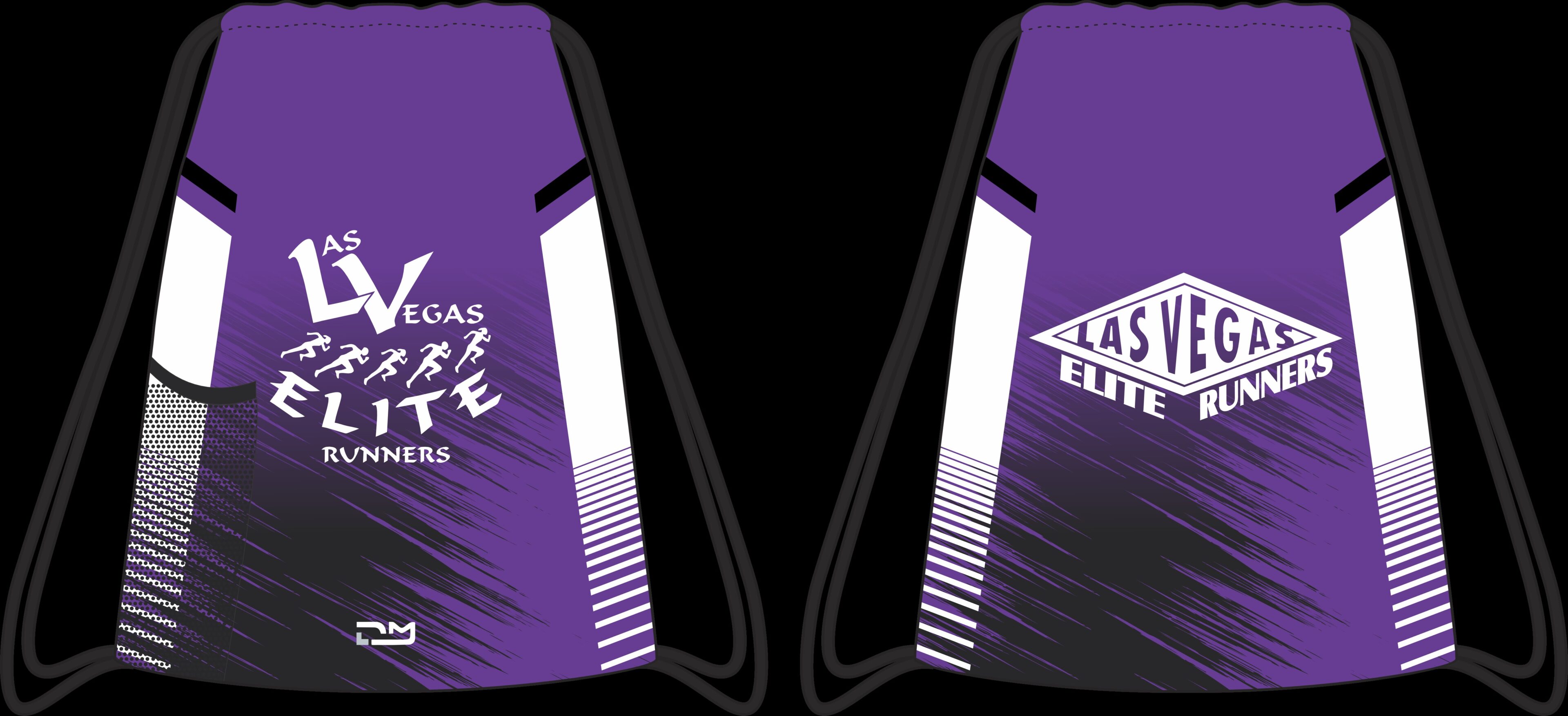 Purple Las Vegas Elite Runners drawstring backpacks