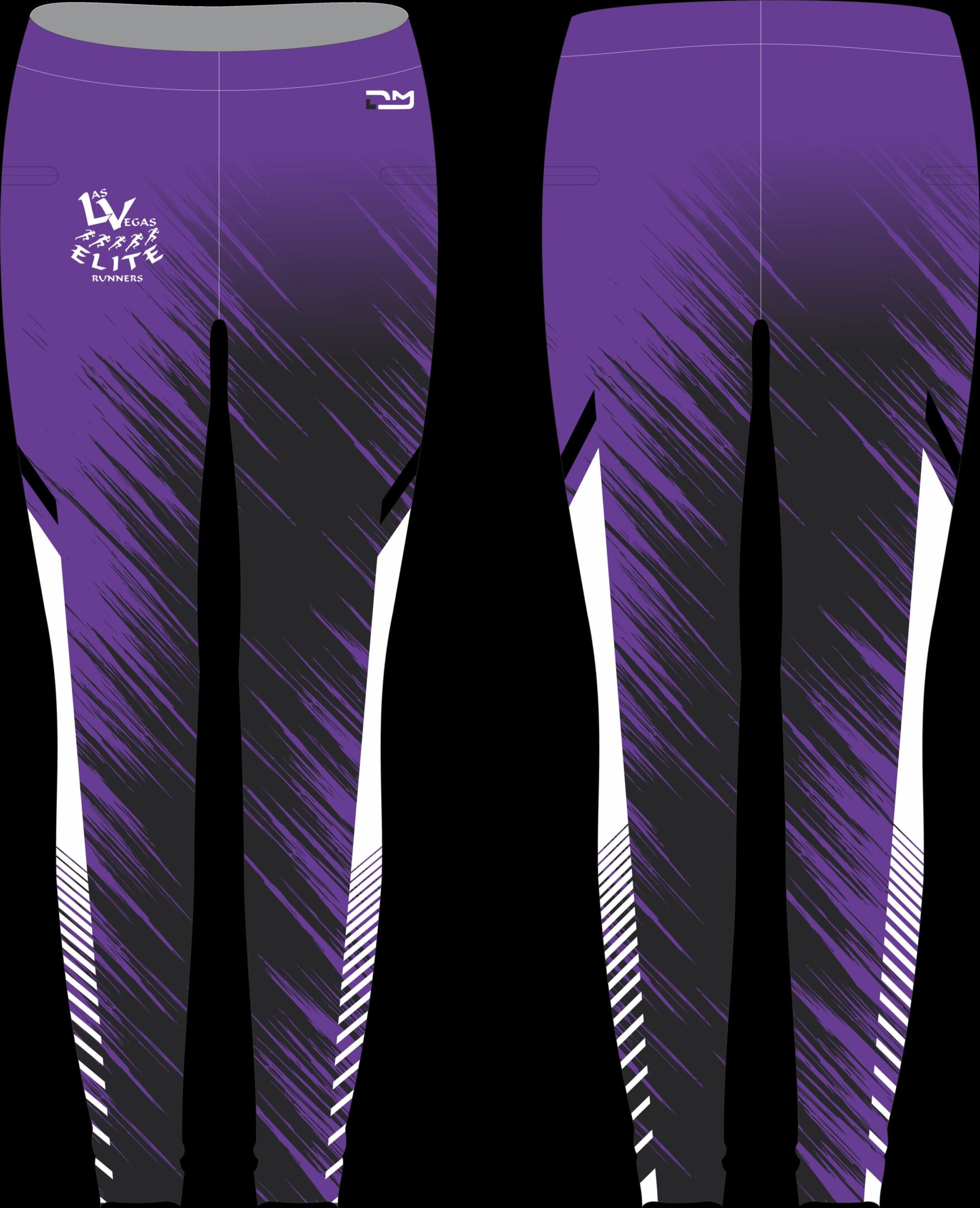 Purple and black running leggings mockup