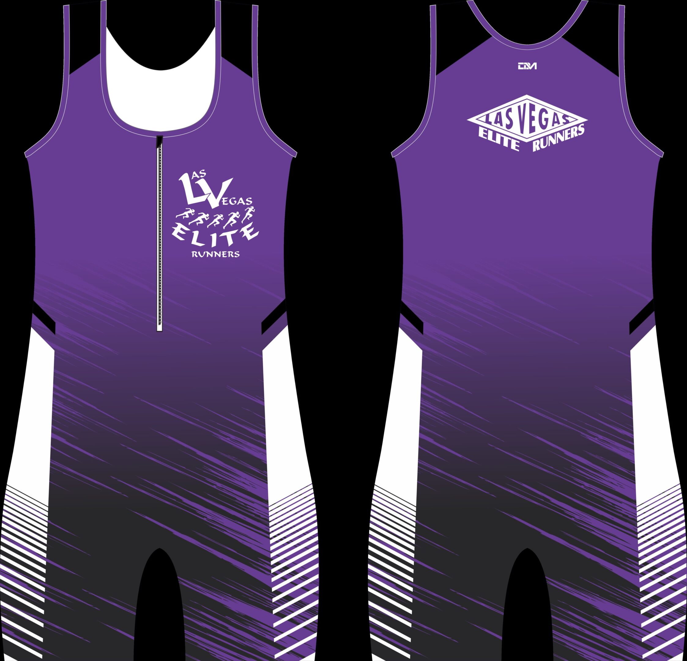 Purple Las Vegas Elite Runners singlet design