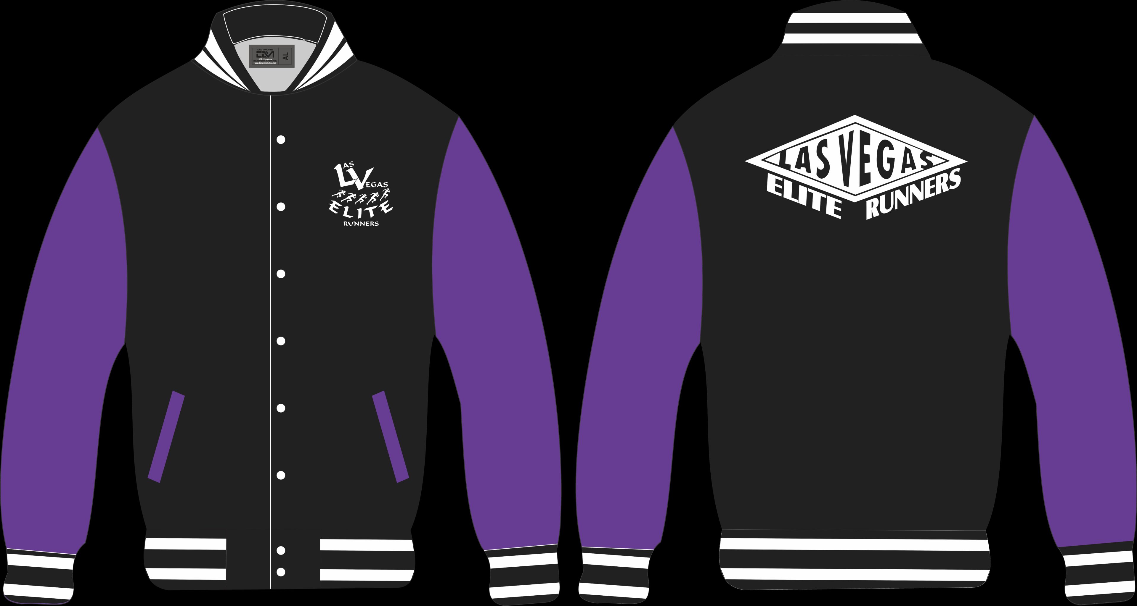 Las Vegas Elite Runners black and purple jacket