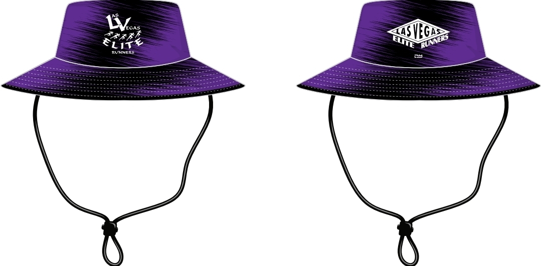 Pair of purple Las Vegas Elite bucket hats