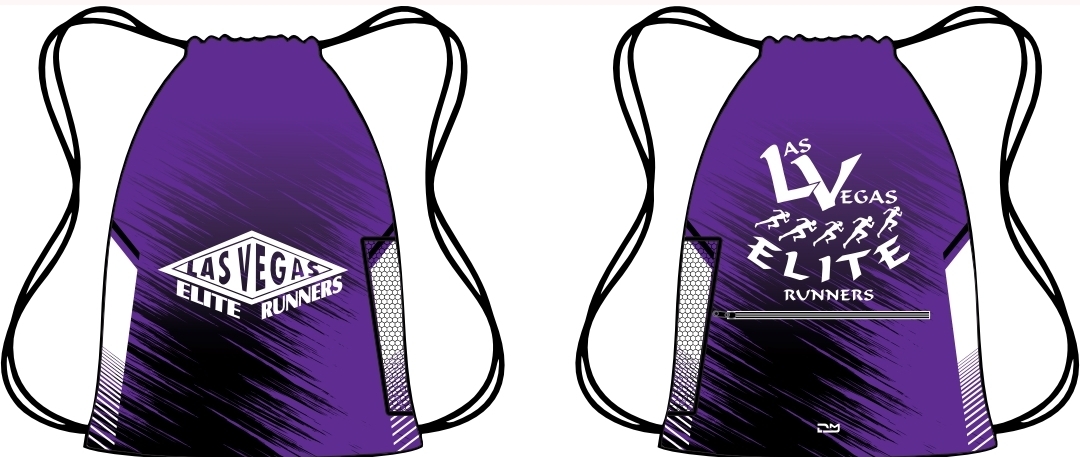 Purple Las Vegas Elite Runners drawstring bags